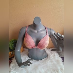 Victoria's Secret Pink and Tan Lace Bra
